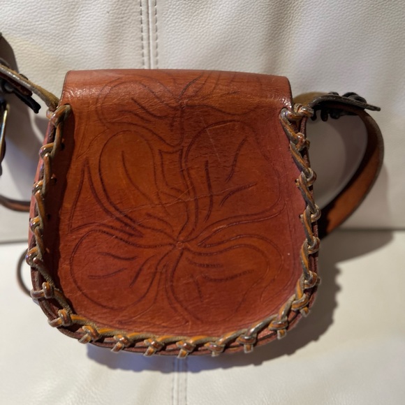 Vintage - Brown Handmade Leather Western Purse - Picture 2 of 5